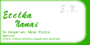 etelka nanai business card